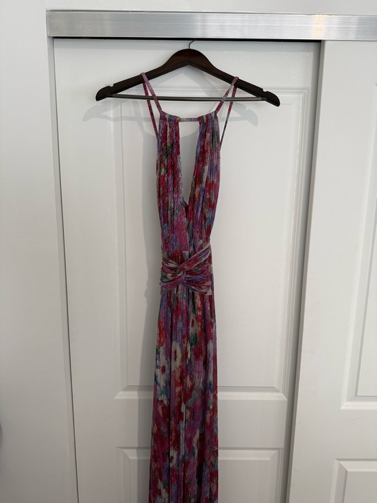 PatBO Dresses & Skirts - PatBO Pink Multicolor Pleated Maxi Dress with Twisted Waist